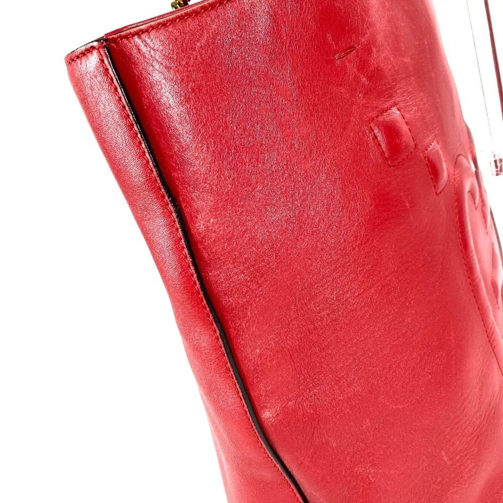 GUCCI Red Leather Shoulder Bag - Picture 5 of 15